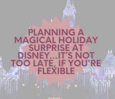 Planning a Magical Holiday Surprise at Disney…It’s Not Too Late, If You’re Flexible